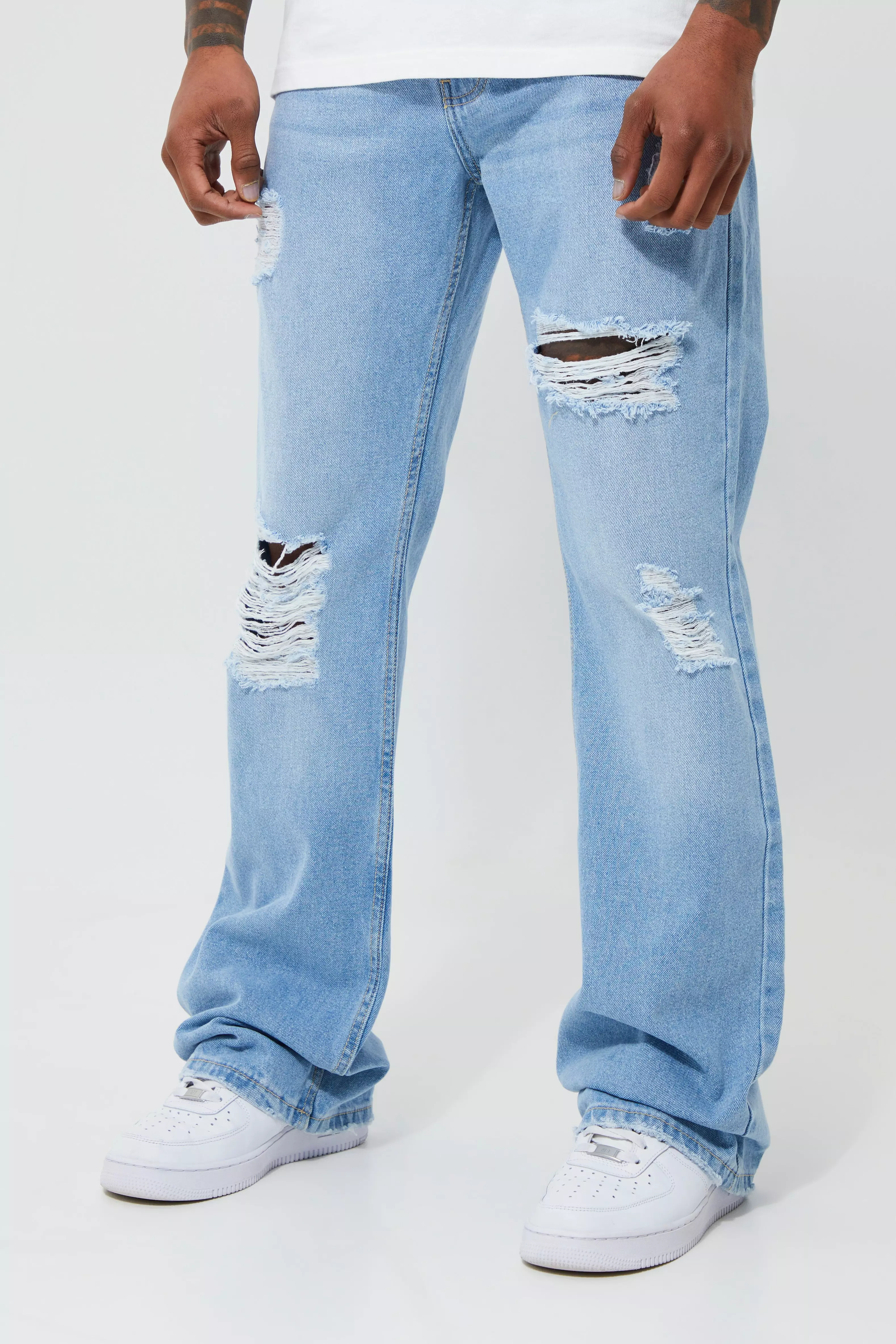 Flare deals ripped jeans